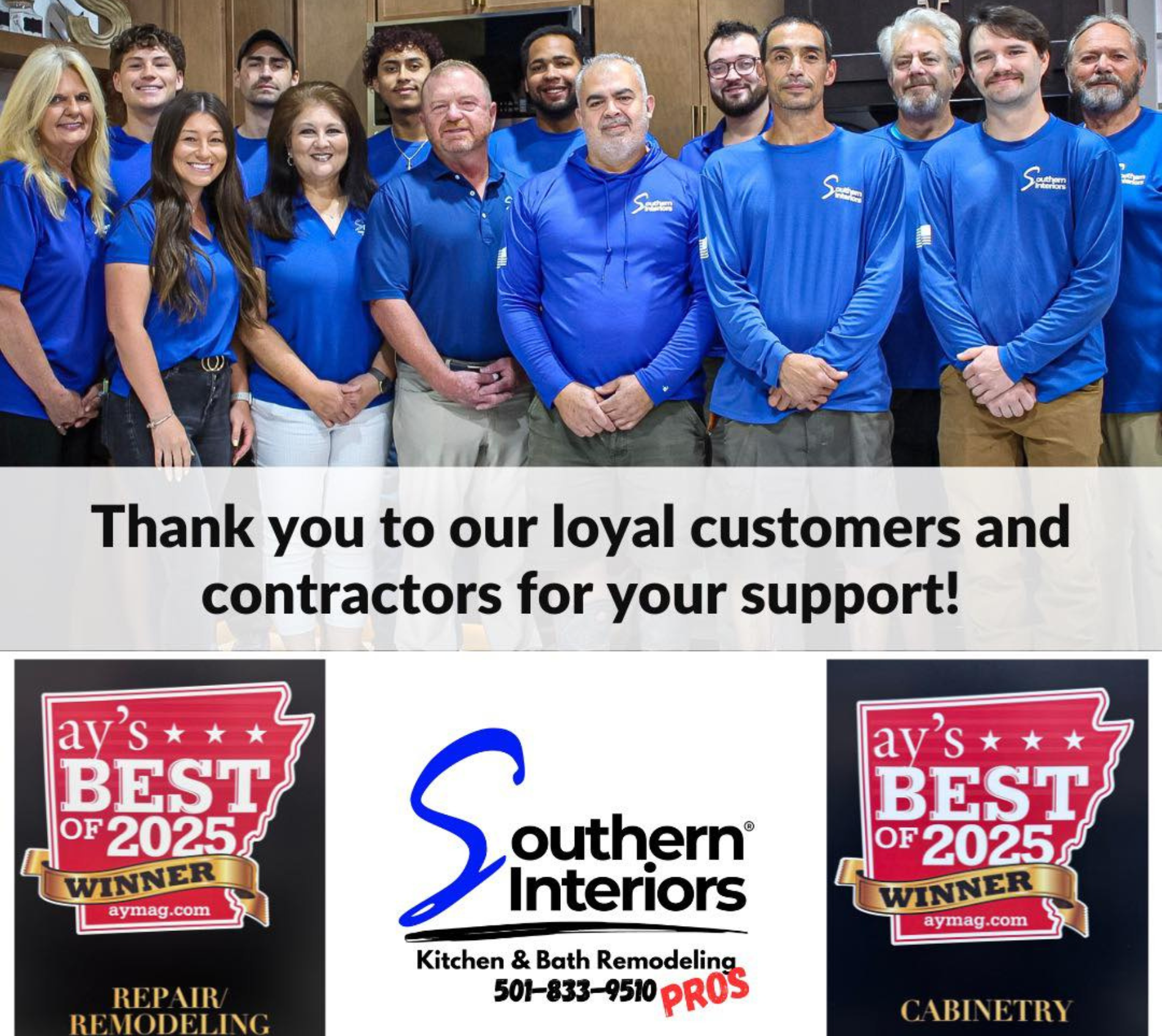 Southern Interiors Team - Best of the Best Award 