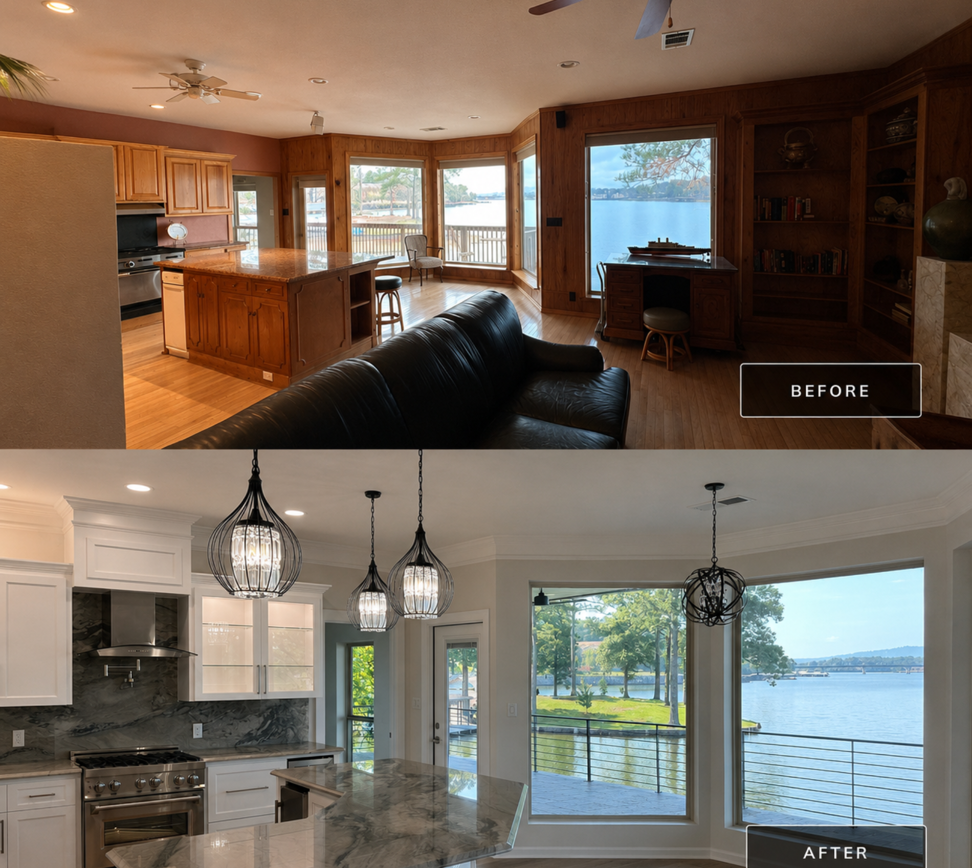 table in dining room with hardwood floors